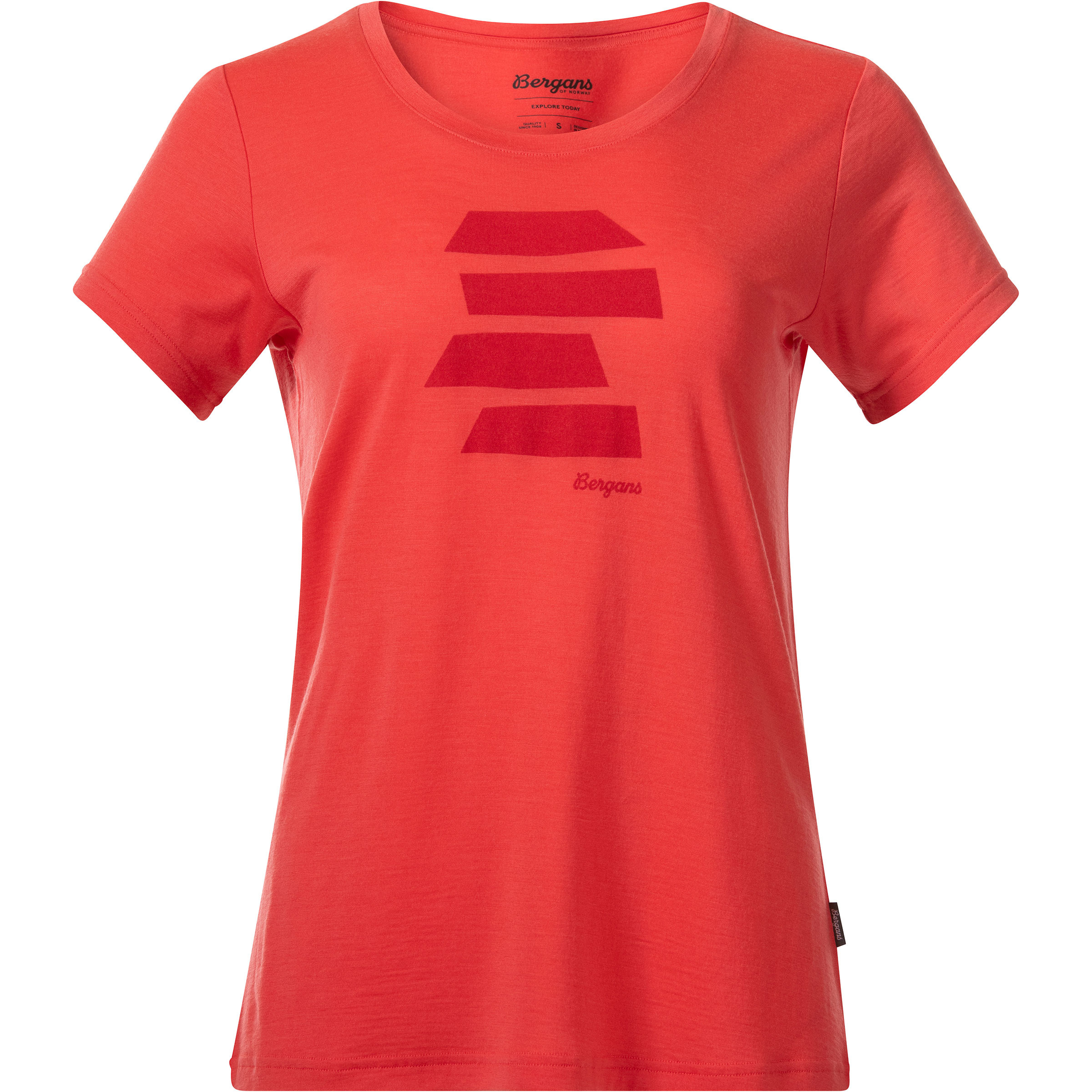 Bergans Rabot Mount Wool Damen T-Shirts orange Größe M Trekking Schnell trocknend Merinowolle | Lyocell (Tencel)