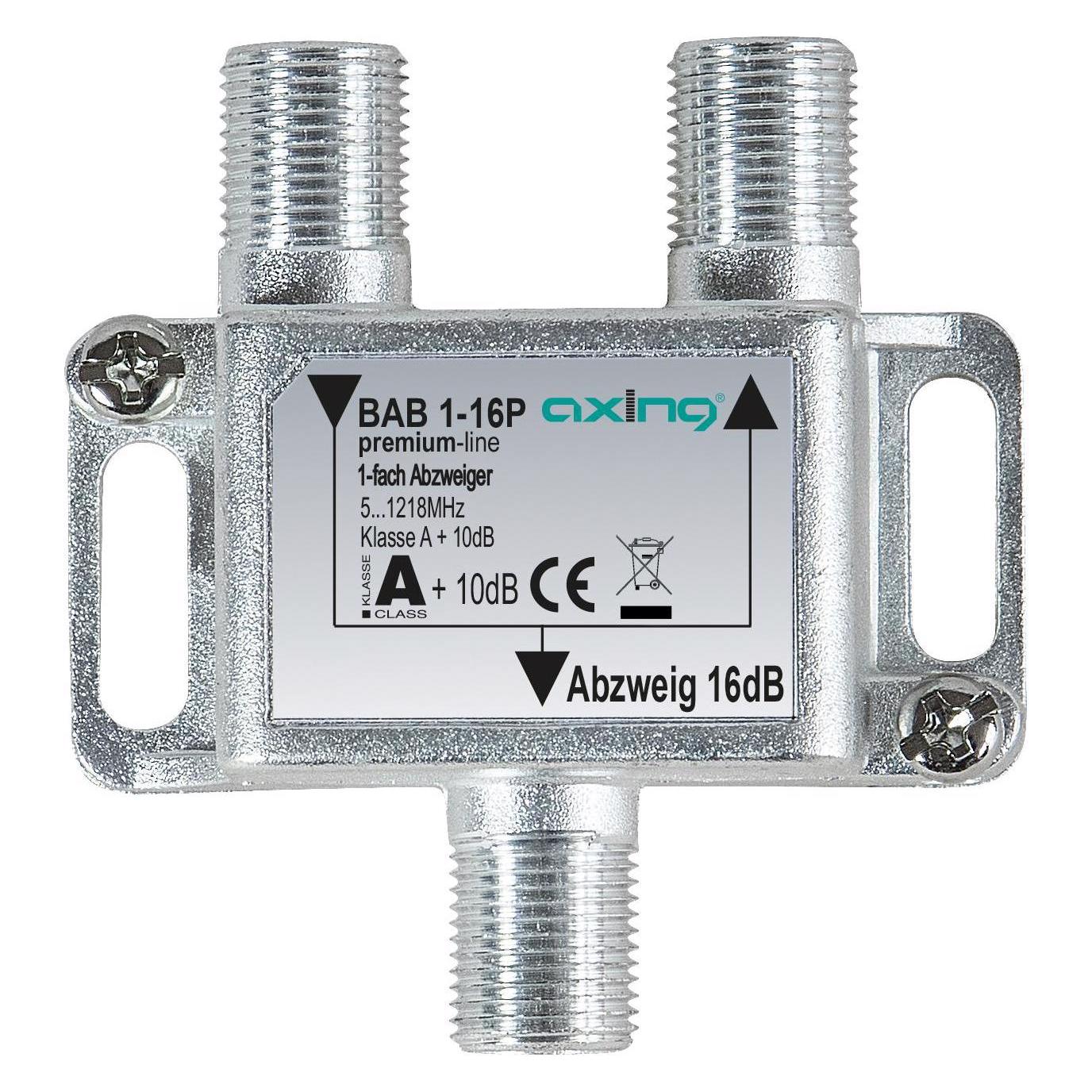 Axing 1-fach Abzweiger BAB 1-16P 16 dB, 51218 MHz (BAB00116P)