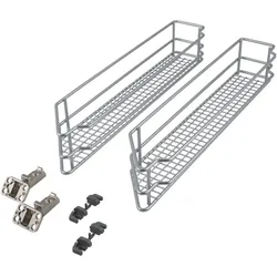 Vauth-Sagel, Möbelausstattung, VS SUB Side Drahtkorb Saphir 45° links, KB 150mm, Stahl silberfärbig (1 Stk.)