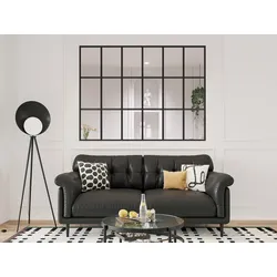 Innenfenster im Orangerie-Stil aus pulverbeschichtetem Aluminium Schwarz 180 x 130 cm (B x H) – ORANSA