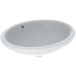 Geberit VariForm Unterbauwaschtisch 500753012 56x46cm, ohne Hahnloch, mit Überlauf, oval, weiß