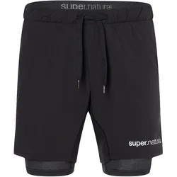 Super Natural, Herren, Outdoorhose, Double Layer Shorts, Schwarz