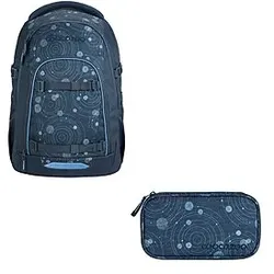 Coocazoo Mate Blue Orbit Schulrucksack Set 2tlg