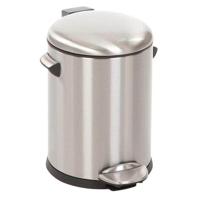 EKO Fusspedaleimer Belle Deluxe Matt Silber Inox (5 l) (177002)