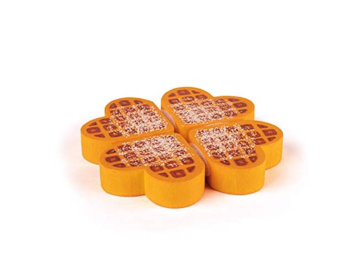 Erzi 13265 Wooden Waffles for Sharing - Grocery Shop for Children - Role Play