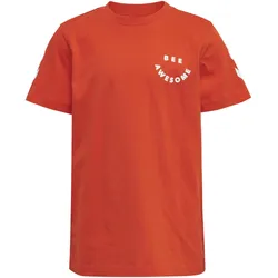 hummel, Unisex, Sportshirt, Optimism T-Shirt S/S (116), Orange, Rot