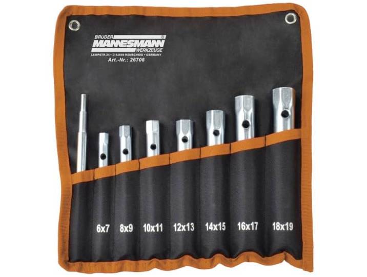 Brüder Mannesmann M26708 Pijpsleutelset, 8-delig