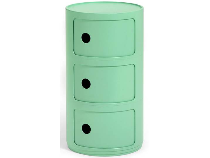 Beistelltisch, Biobasierter Kunststoff, Grün, Ø32 cm, Nachhaltig & Praktisch, Modern, Kartell
