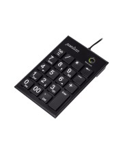 Perixx PERiPad-202U USB Universal Scherenschlüsselschalter Schwarz 0,07 m 19 Tasten 130x86x20 mm 118 g (PERIPAD-202 U)