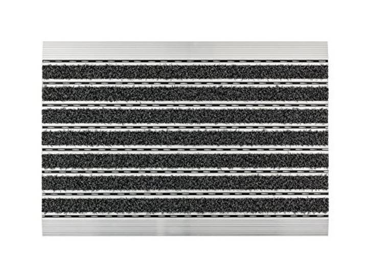 Wetterfeste Alu Fußmatte - Aluminiumkante Anthrazit 40x60 cm (Rechteckig) Rutschfeste Schmutzfangmatte robust Sauberlaufmatte außen Fussmatte Aluminium langlebig Türmatte Außenbereich pflegeleicht