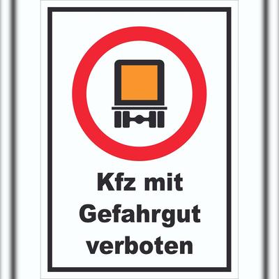 HB-Druck Verbot Kfz mit Gefahrgut Schild A2 (420x594mm)