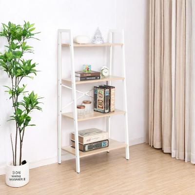 JJS Industrial 4 Tier Bookshelf Freestanding Rustic Bookcase with Open Shelves for Display & Storage, Multi Purpose Plant Stand