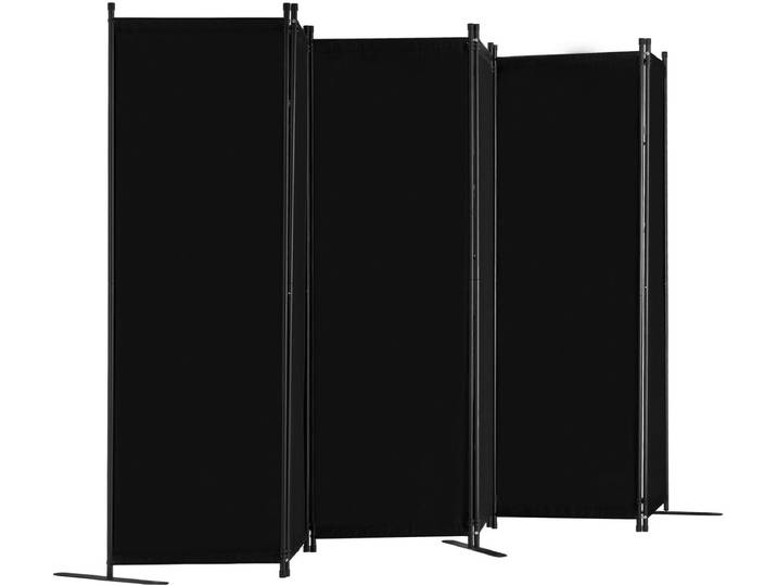 VEVOR Scheidingsscherm 3110 mm 6 Panelen Privacyscherm Zwart Kantoor