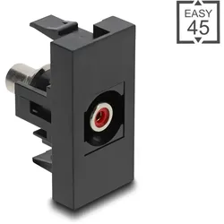 DELOCK Easy 45 Modul Cinch Buchse zu Cinch Buchse rot / schw