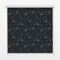 INNENROLLO - Fensterrollo - Rollo - 150x140 cm - Mond und Sterne