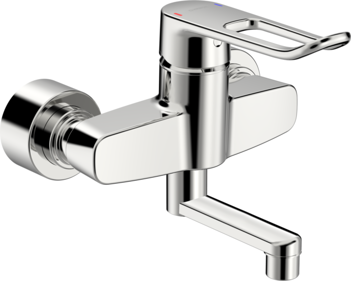 Hansaclinica Waschtischarmatur 01526286 Wandmontage, Bügelhebel, Ausladung 177 mm, chrom