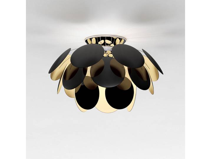 Discoco C 68 Plafonnier Black/Gold - Marset Discocó - Salon / séjour - Design - Plastique