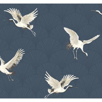 NextWall Cranes Peel and Stick Wallpaper