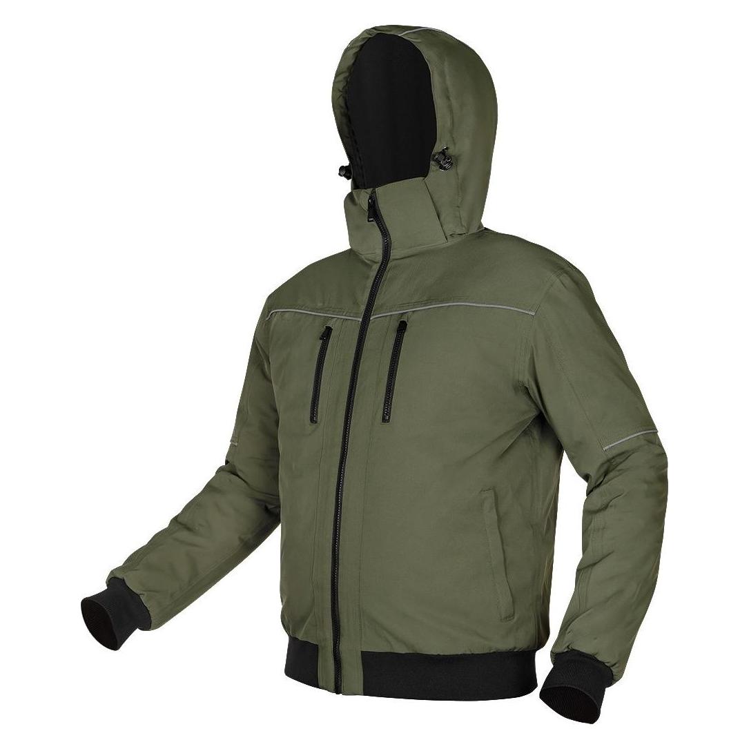 Topex Kurtka ocieplana z kapturem OUTDOOR zielona rozmiar M (M) (81-579-M)