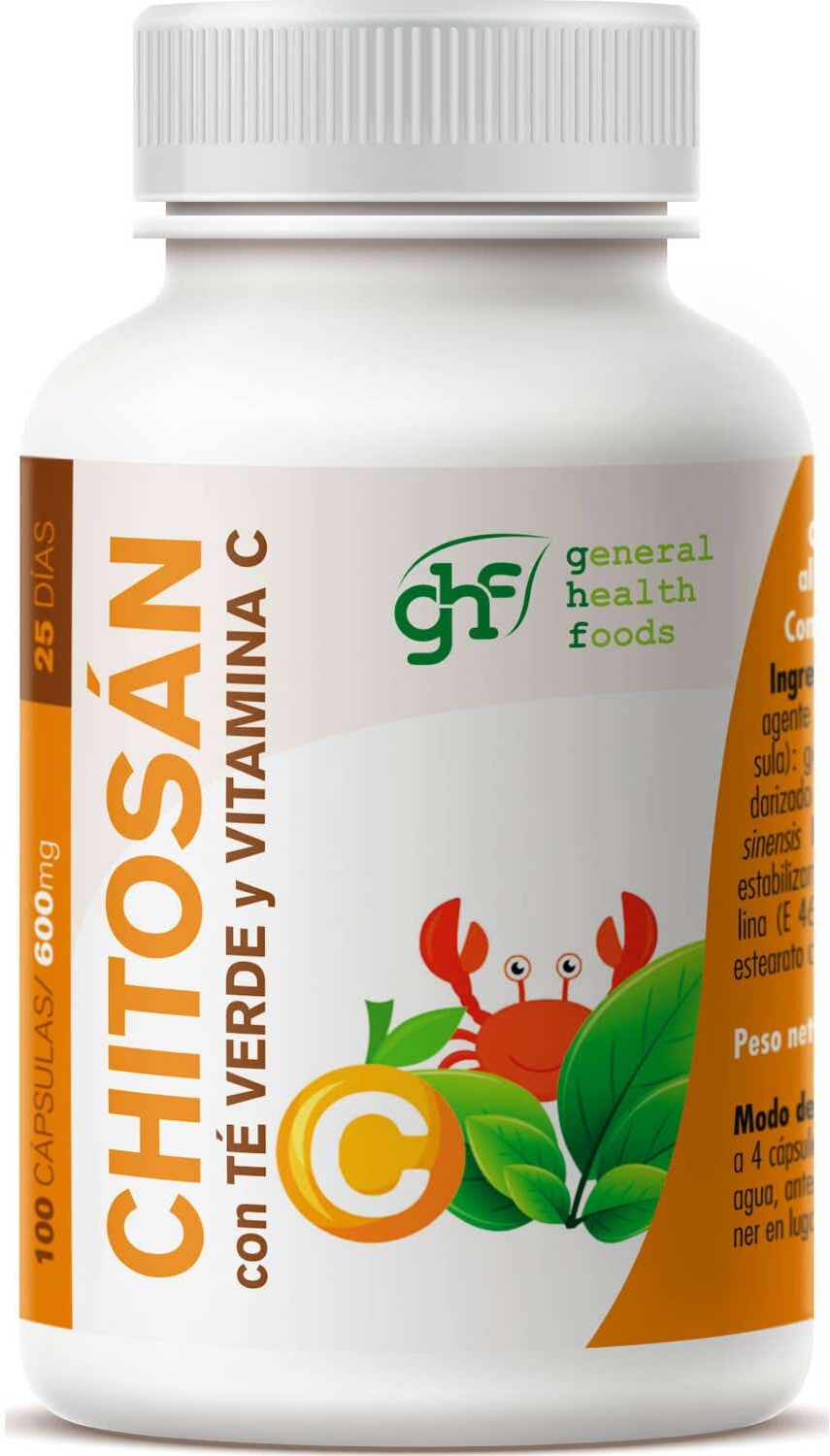 GHF Chitosán + Té Verde + Vitamina C 600 mg 100 caps
