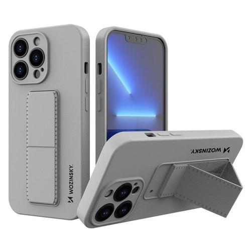 Wozinsky Kickstand Case silicone case with stand for iPhone 13 mini gray (Apple iPhone 13 mini) (Wozinsky Kickstand iPhone 13 Mini Grey)
