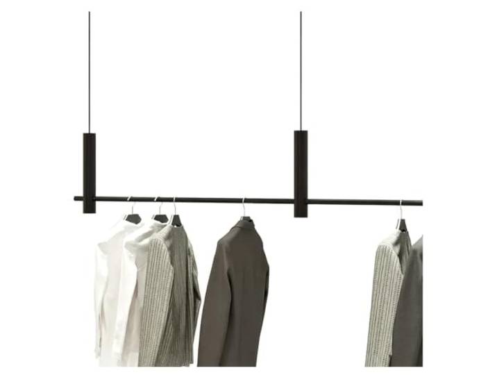 Von Der Decke Hängende Kleiderstangen Präsentationsständer Einkaufszentren Höhenverstellbare Mehrzweck-Kleiderstange für Schlafzimmer, Waschküche und Bekleidungsgeschäfte(80cm/2.6ft)