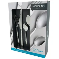 MICHELINO Besteckset 24 teilig Serie Dilara für 6 Personen Edelstahl