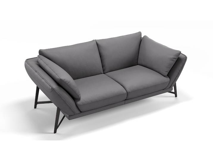 Sofa ESTELLA 2-Sitzer Leder Couch Designersofa