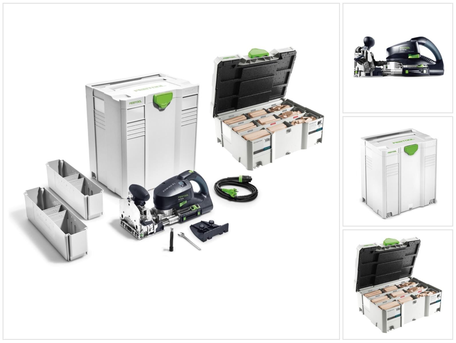 Festool DF 700 EQ-Plus Domino XL plugfrees 720 W met 306-delige plugset in Systainer