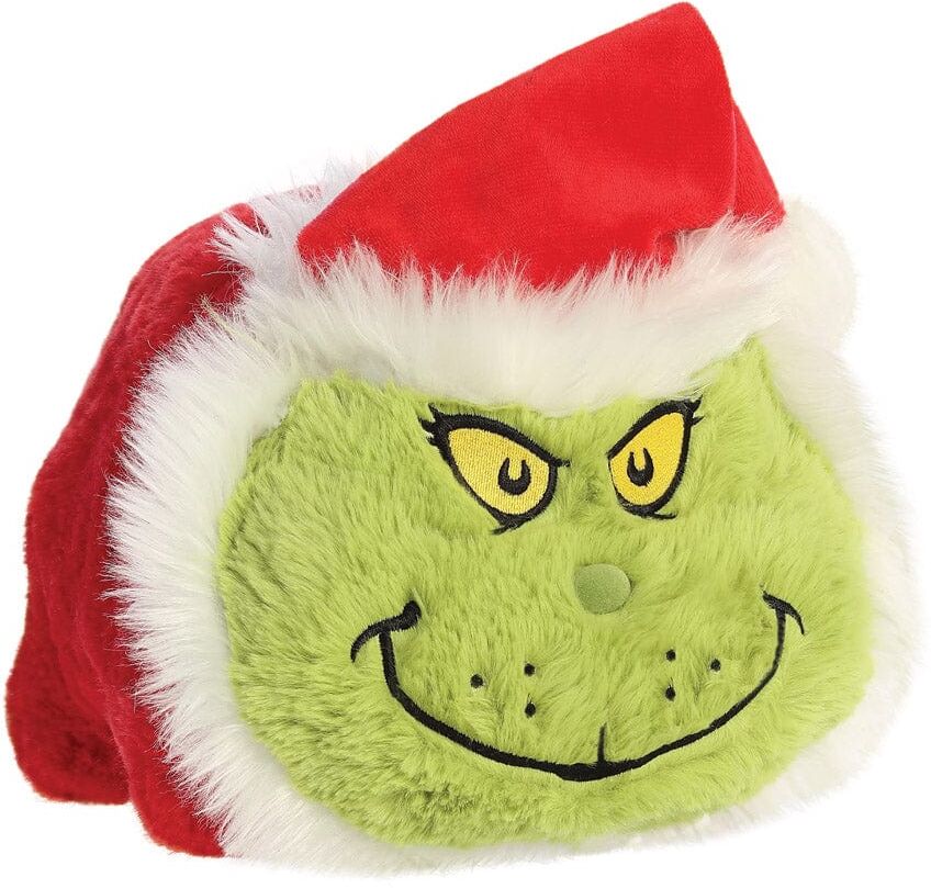 Lennies Toys Aurora: Spudsters Santa Grinch 10 Inch Plush Toy Deluxe for Kids, 10 inches tall, Soft Plush Fabric, Festive Holiday Toy