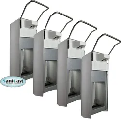 BodyProducts 4 Desinfektionsspender Alu 500 ml Euronorm - kurzer Hebel - Frontplatte
