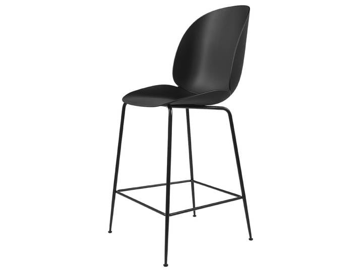 GUBI tabouret BEETLE COUNTER CHAIR base noire (Black - polypropylène et acier)