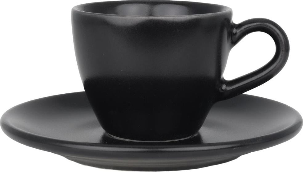 Bonna Notte Espressokopjes en ondertassen van porselein, set van 6, 70 cc