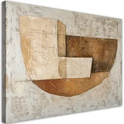 LEINWANDBILD Beige abstrakte Loft Form 120x80cm