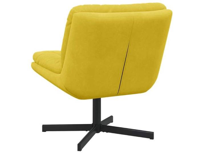 Confortable Fauteuil relaxant pivotant Jaune 63x75x76 cm avec manuel de montage Velours__21669