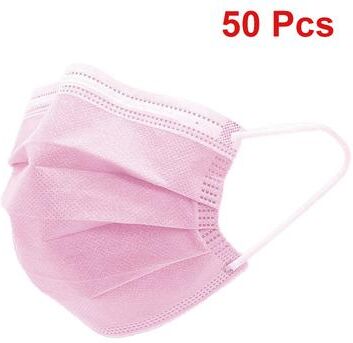 Discount Dollar Deals Disposable Black Face Masks Anti Dust Protective Mouth Mask, Melt Blown Cloth, Earloops pink