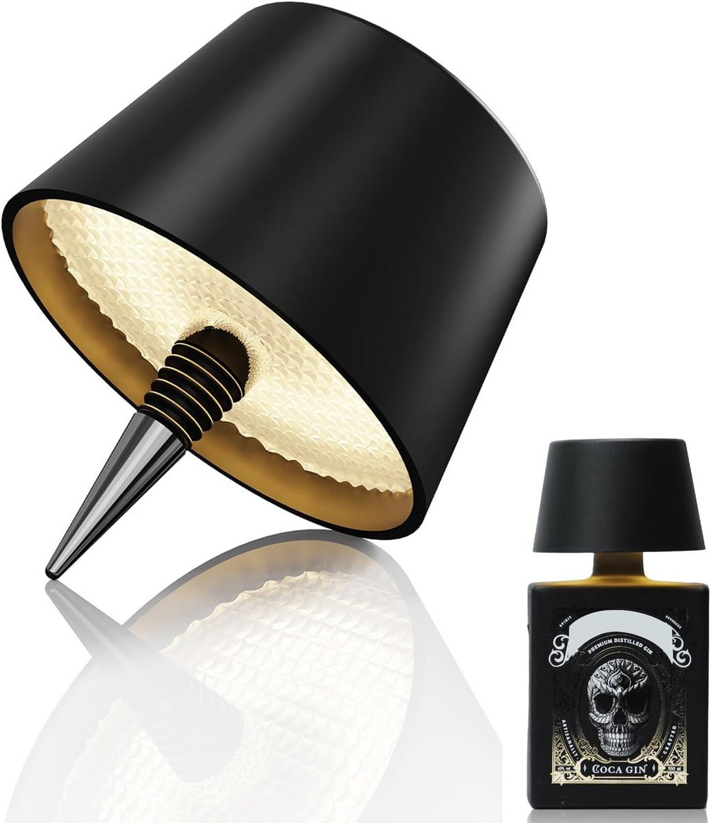 Moderne Oplaadbare Draadloze Flessenlamp met Touch-bediening en Dimbare Kleurtemperatuur van Metaal