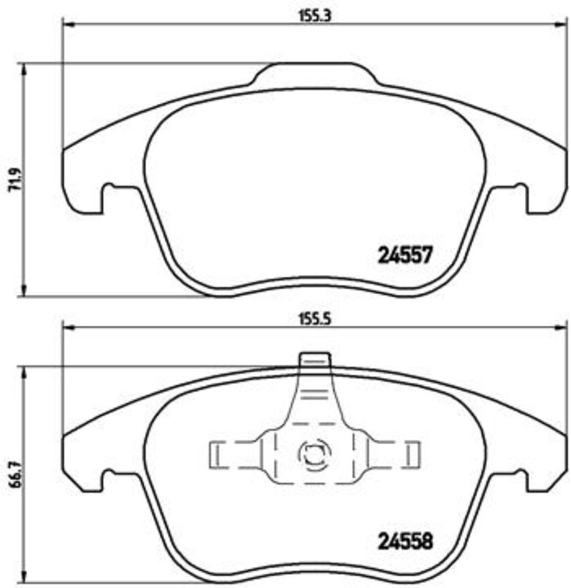 Bremsbelagsatz BREMBO P 61 086, Vorne