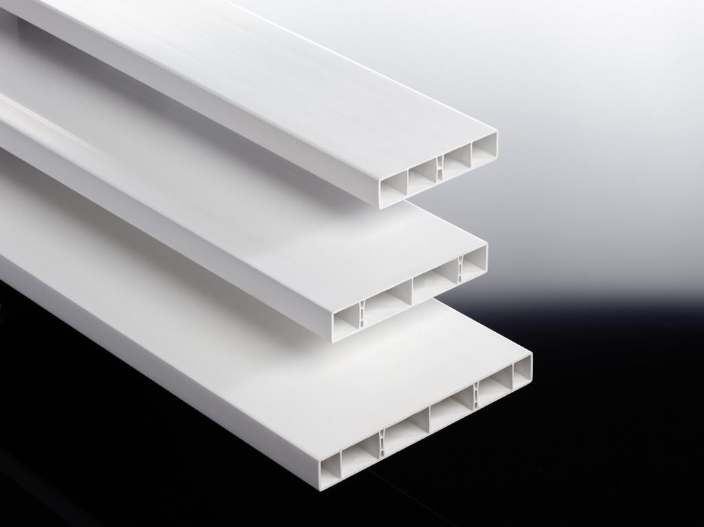 TETZNERJENT Hohlkammerbrett 150 x 20 mm, weiß, PVC, 6000 mm3 16908866