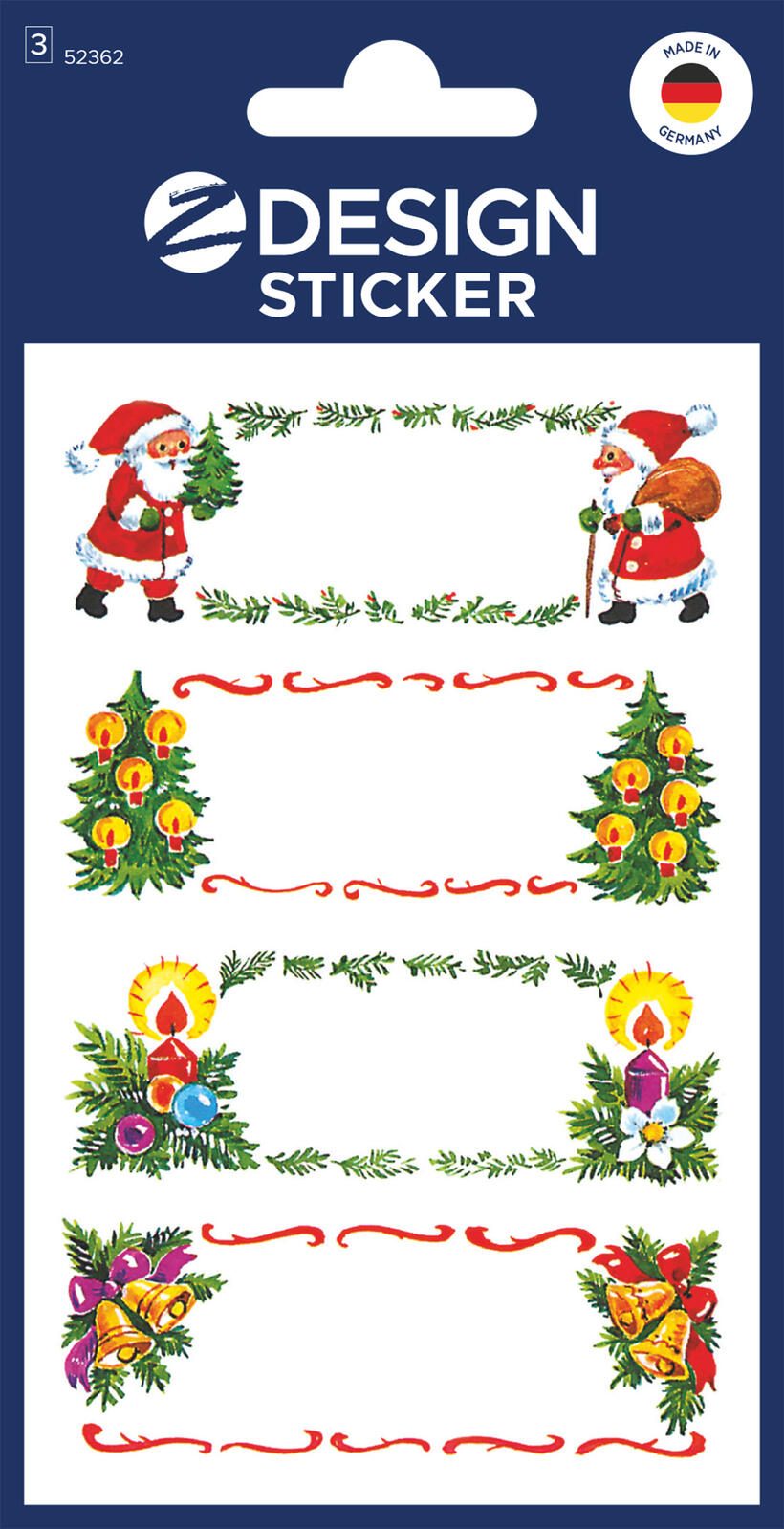 AVERY Zweckform Aufkleber Weihnachten, mehrfarbig 52362