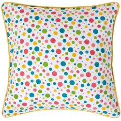 KISSENHÜLLE Bunte Punkte 60/60 cm, 100% Baumwolle