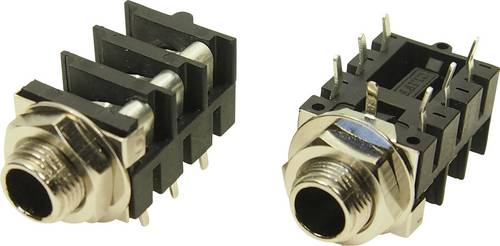 Cliff FCR11650EW Klinken-Steckverbinder 6.35mm Buchse, Einbau horizontal Polzahl: 3 Stereo