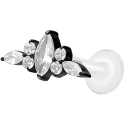 PTFE Labret mit Innengewinde + Titan-Aufsatz DESIGN