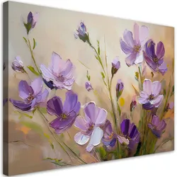 WANDBILD blumen lila pflanzen natur