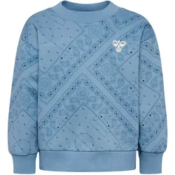 hummel hmlMINI Loose Paisley Print Sweatshirt Kinder 7986 - faded denim 110