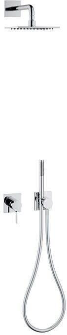 Keuco IXMO Brauseset 59603010002, chrom  Einhebelmischer, 2 Verbraucher, eckige Rosette