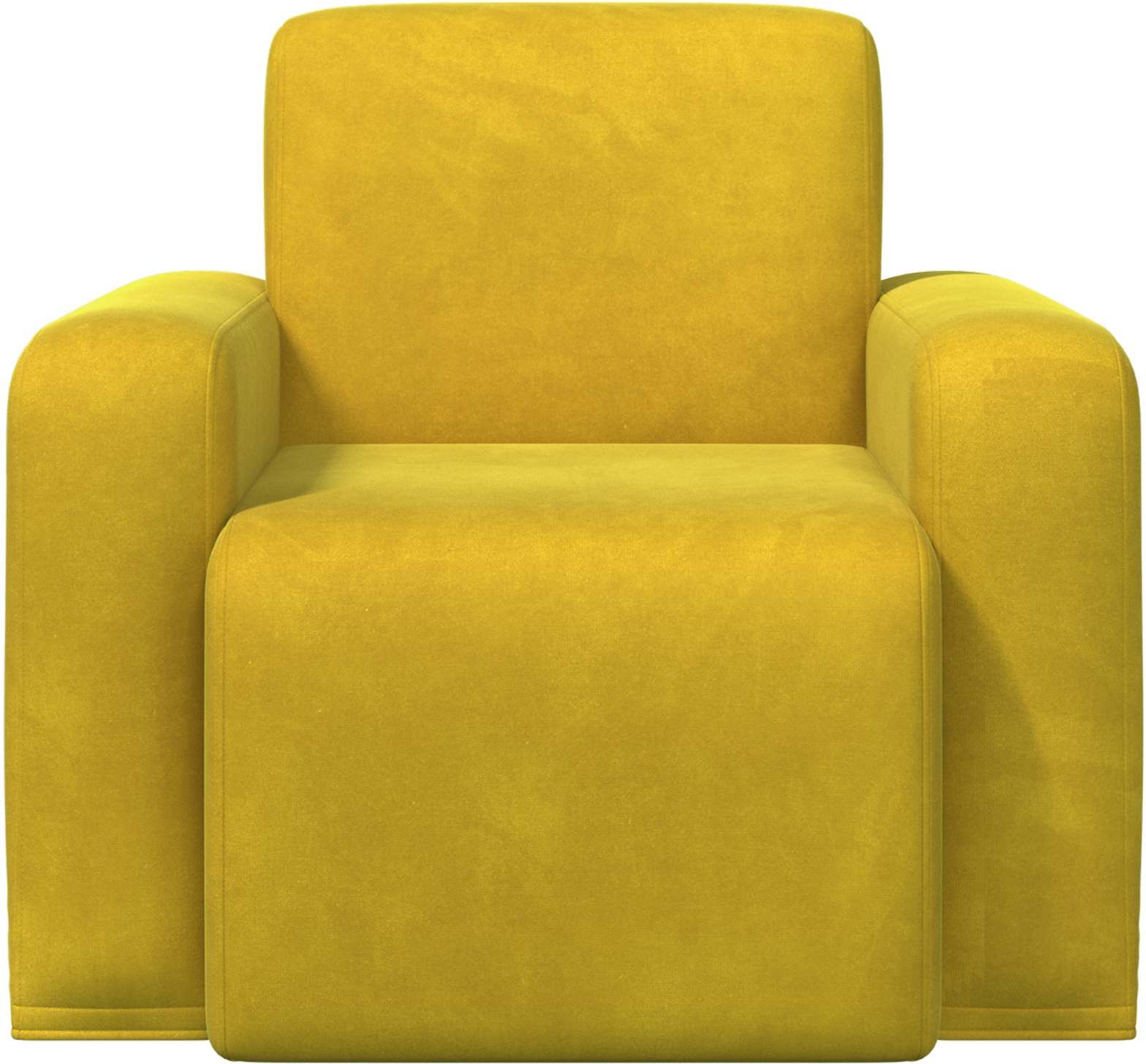 vidaXL Fauteuil Jaune Velours