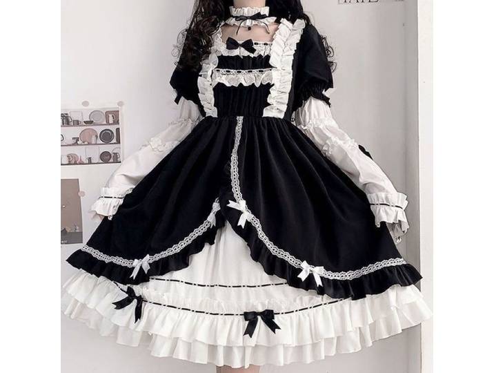 Robe de nuit blanche Aurora Op, manches Hime détachables, série Cla, robe Lolita élégante, Style serviteur pour enfant