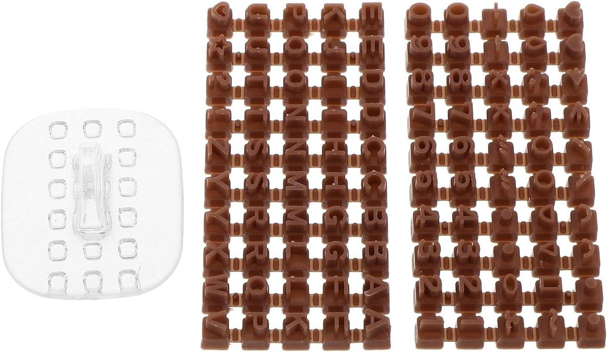 Alfabet en cijfer stempelsets voor kleiknutselen - 2 sets in diverse kleuren