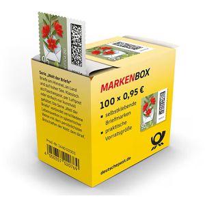 DeutschePost Briefmarken Set, 100 Stück à 95cent, Blumenbrief, Standardbrief/Postkarte,selbstklebend